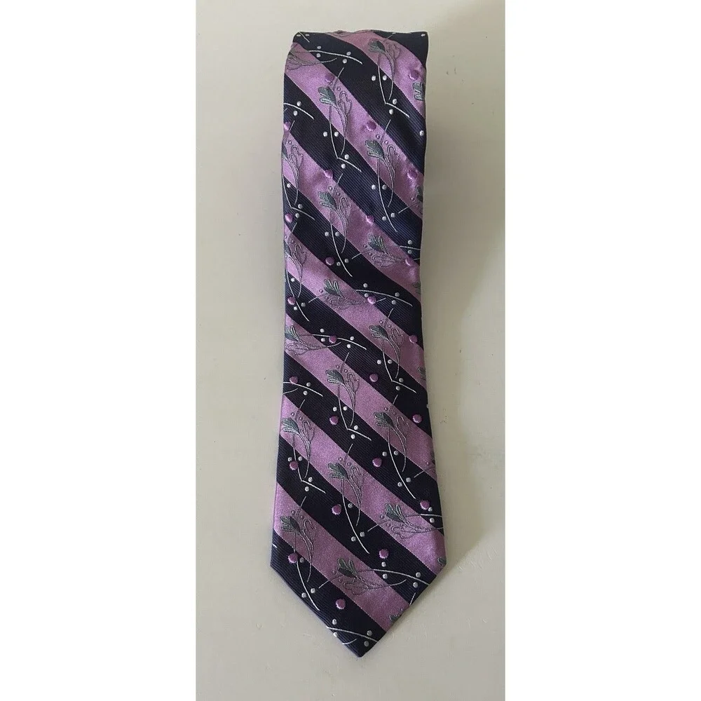 Robert Graham Silk Mens Tie Pink/Purple 